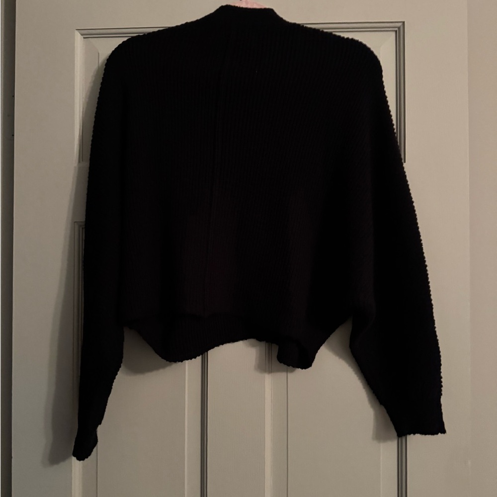 Free People Black V-Neck Sweater